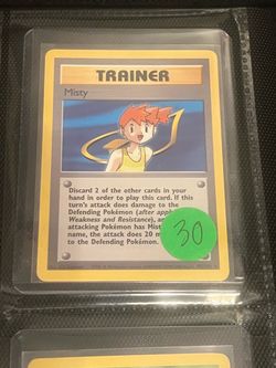 Misty Trainer Pokémon Card Base Set