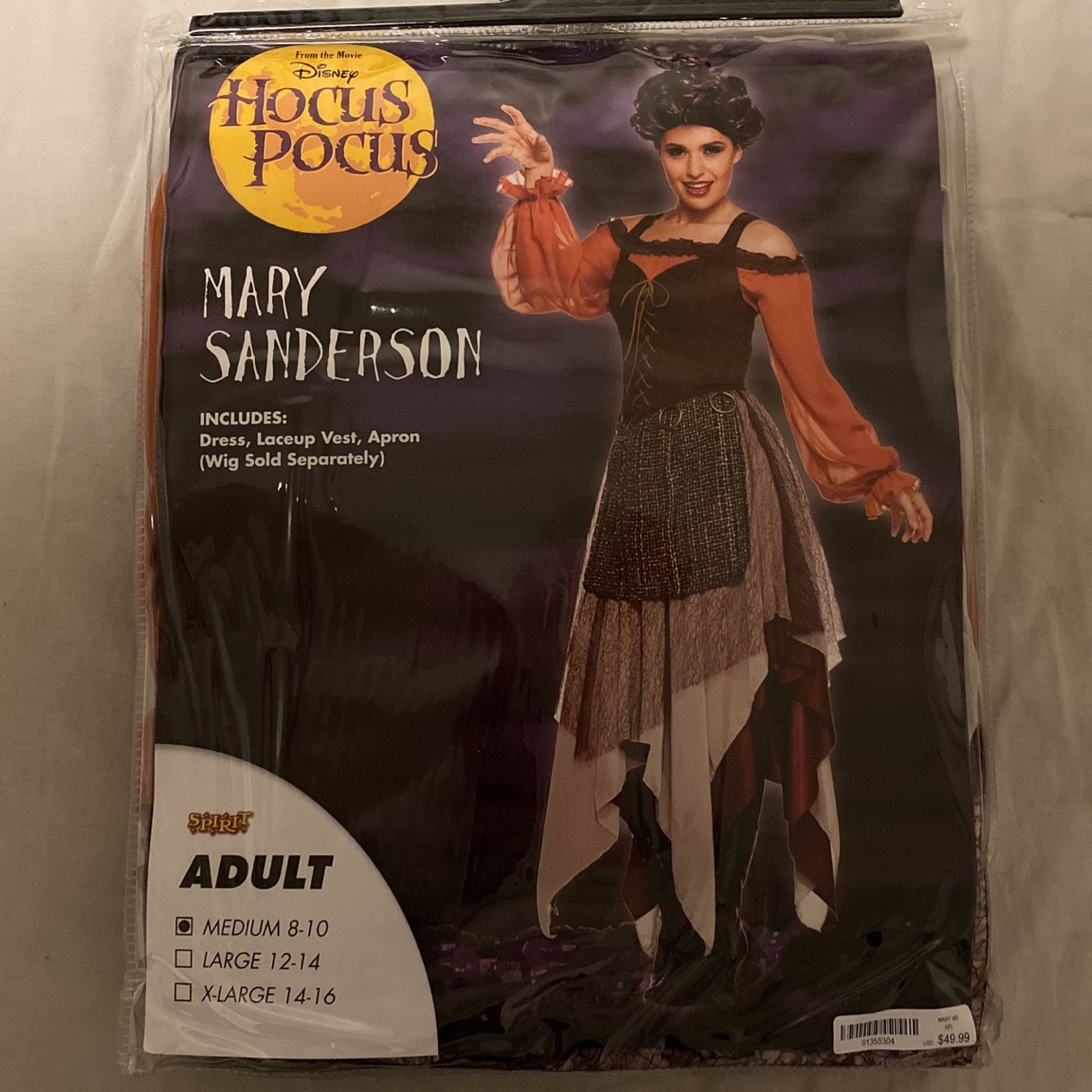 Brand New Mary Sanderson Costume 