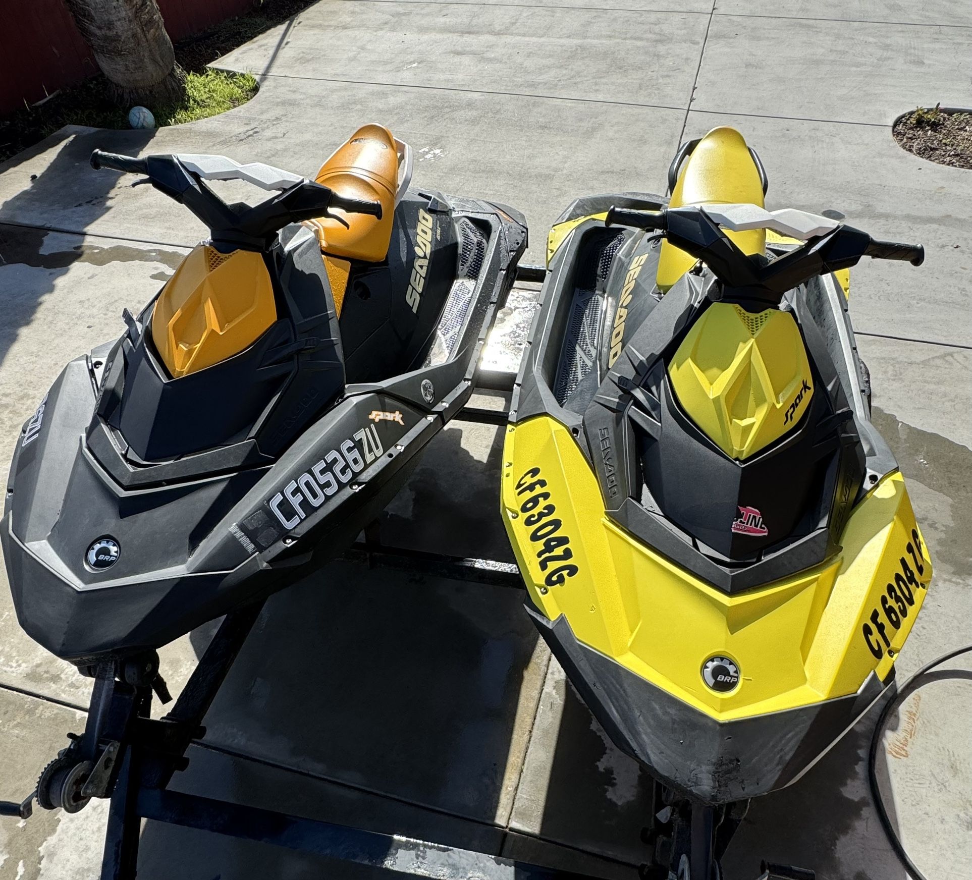 2 Sea Doo Sport Jet Skis 