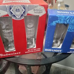 Budweiser -Budlight Glasses