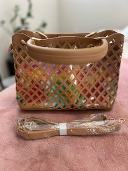 Beautiful Colorful Woven Tote Bag – Like New