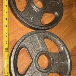 10 lb Pair Of Olympic Weight Plates 