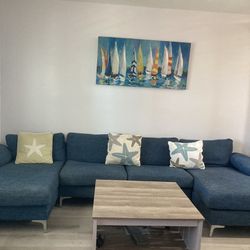 Blue Sectional Sofa