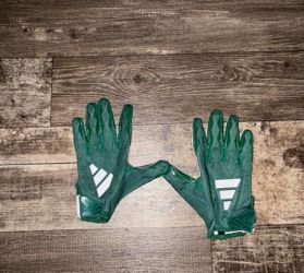 Adidas Green University of south florida Football Receiver Gloves