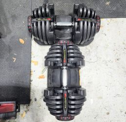 Adjustable Bowflex 90lb pair gym weights