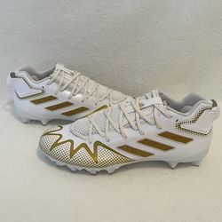 Men Adidas Freak 22 Team Football Cleats White Gold GW3420 Size 14