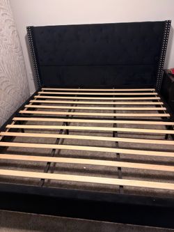 King Size Upholstered Bed Frame – $180