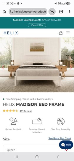 White Wood Frame, King, Like New, Perfect Condition