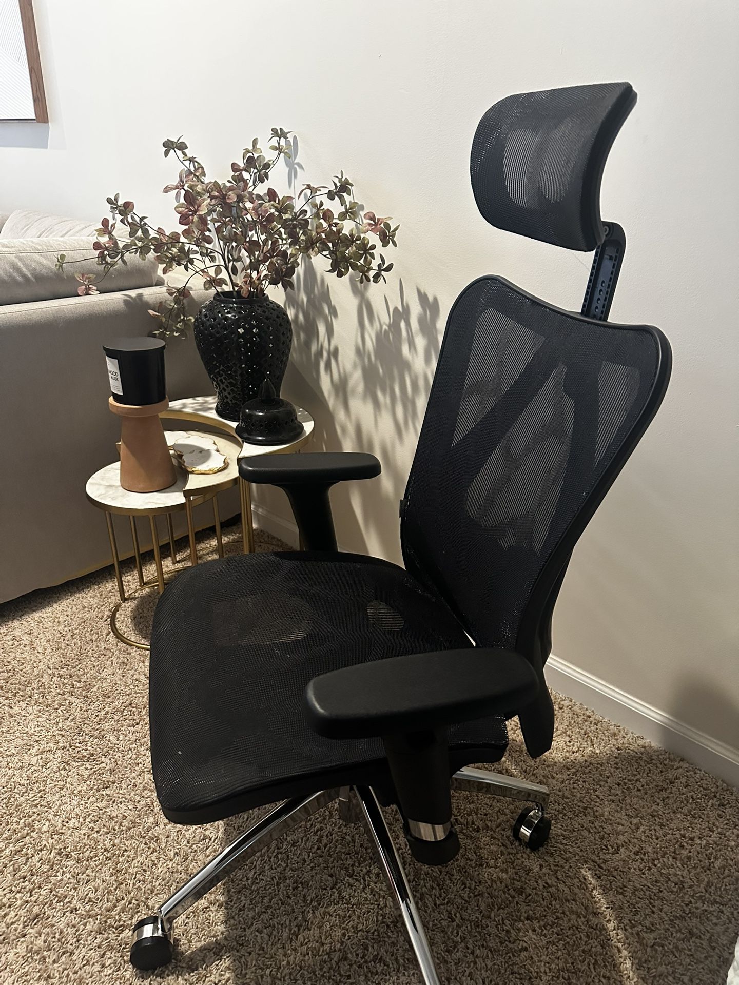 SIHOO M57 Ergonomic Office Chair with 3 Way Armrests Lumbar Support and Adjustable Headrest High Back with Tilt Function (Black)