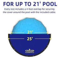 Pool Covers for Above Ground Pools - 21 ft Round Winter Pool Cover, Extra Durable Cold- and UV-Resistant Heavy-Duty Swimming Pool Cover for Winterizin
