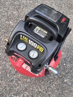 100psi 3 gal 110Volt compressor. Works good. Holds pressure. Four pick up fremont sea. No low ball offers please. No trades