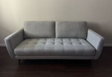 Modern 79” Grey Fabric Sofa