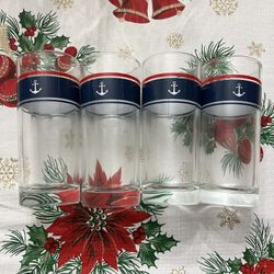 BRAND NEW SET OF 4 Sail Away Highball Cocktail Glasses 
