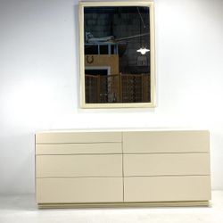 Bridgeford Via Veneto 3-Piece White Lacquer Bedroom Set; Dresser & 2 Nightstands