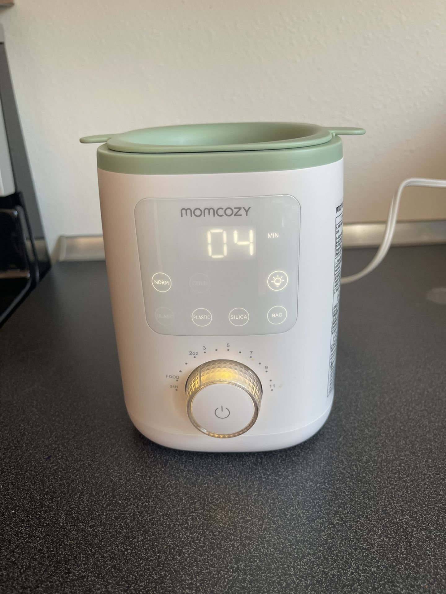 Momcozy Nutri Bottle Warmer 9-in-1 Baby Bottle Warmer w/ Night Light Accurate Temperature to Preserve Fullest Nutrients in Breast Milk,