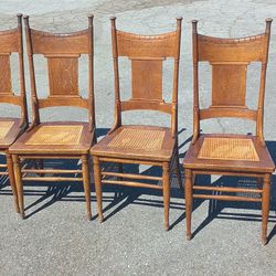 Antique Tiger Oak Chairs