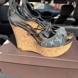 Lv Denim Shoes Size 41 
