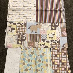 Set of farm animal quilting fabric