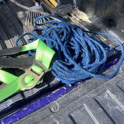 Safety Harness And Rope Excellent Condition 