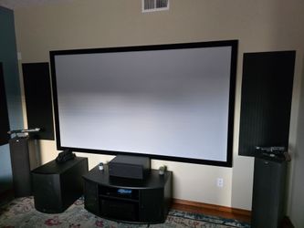 Projector Screen (STR-169110-G - Silver Ticket 110" Fixed Frame))