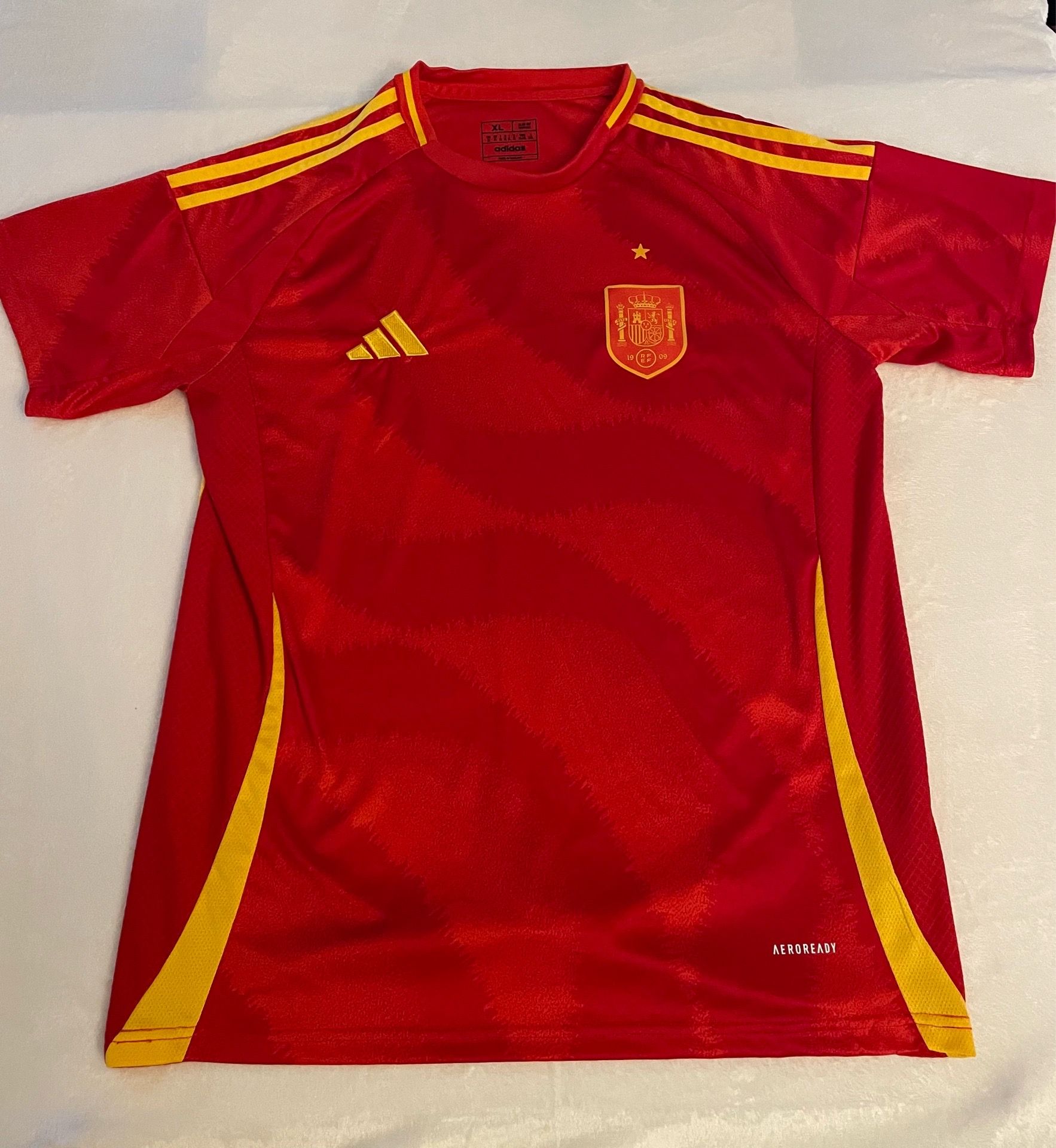 Spain 2024-2025 Adidas Authentic Soccer Jersey Aeroready