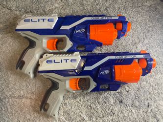 GOOD CONDITION - Two Nerf Gun Elite Disruptor Handheld Kids Play Toy
