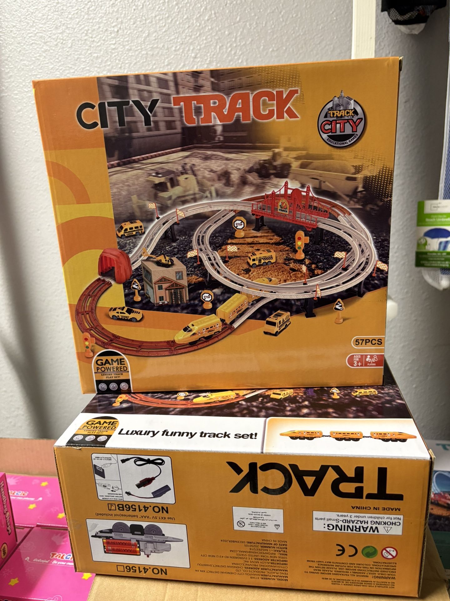 Battery Powered Car And Train Tracks