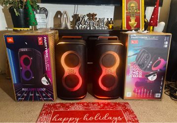 JBL PartyBox Club 120 160W Portable Bluetooth Party Speaker | LED Lights | Wireless Mic | Mic/Guitar Input