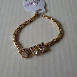 White Diamond 💎 Owls Chain Bracelet 
