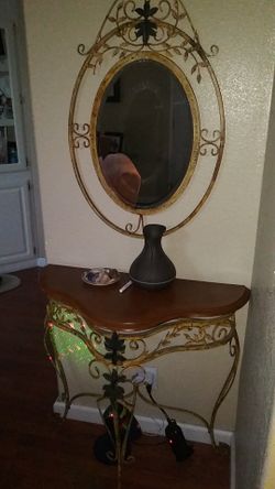 Mirror and table