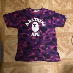 BAPE Color Camo College Tee Purple