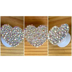 Heart Shape Bling Phone Grips