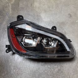 RH Kenworth T680 2013-2022 Black LED Strip headlight passenger side headlamp