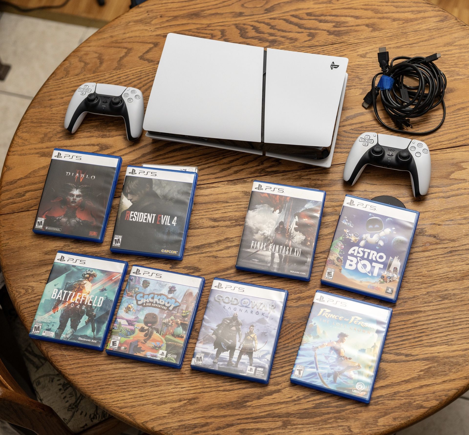 PS5 Slim 2TB Bundle – 8 Games, 2 Controllers – $680 OBO (Bundle Deal Only)