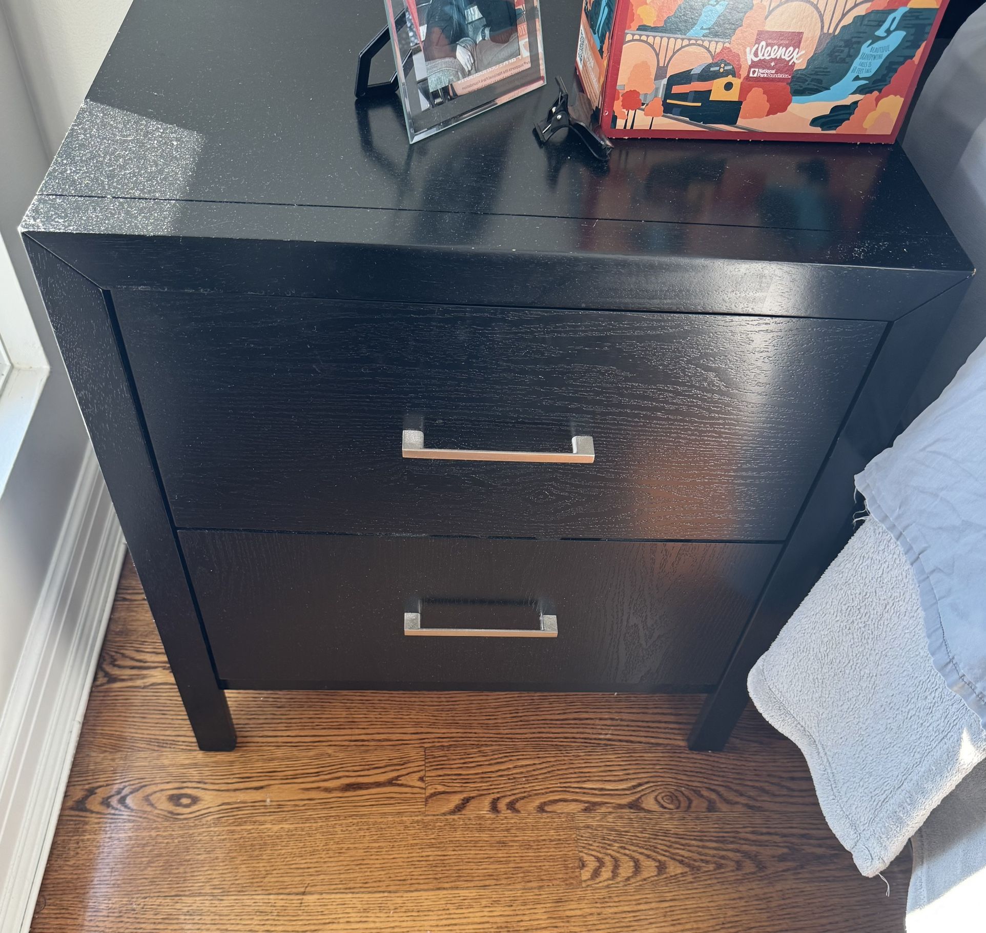 Two Black Nigh Stands 