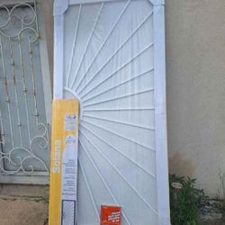 36 in. x 80 in. Solana White Surface Mount Outswing Steel Security Door with...$200 EACH