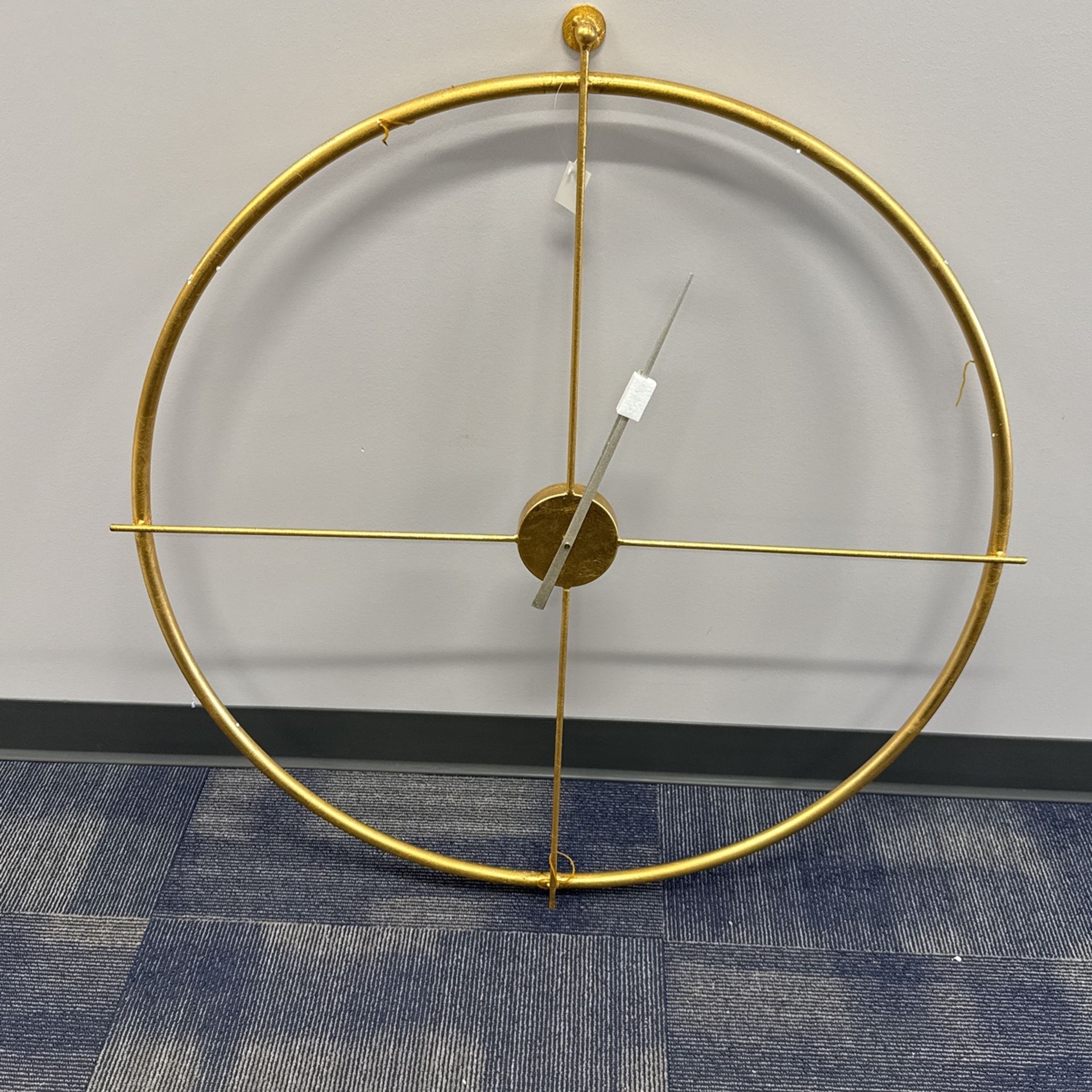 Faux Brass Circle Clock