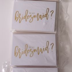 Four Packs Of Bridesmaid Cards