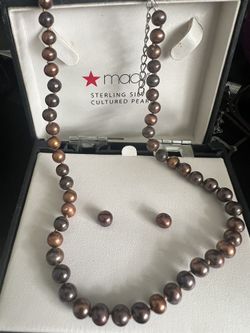 Chocolate Cultured Pearls Set