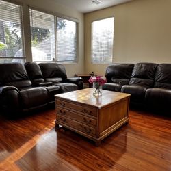 Comfy Leather Couch Recliner 