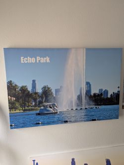 Echo Park Lake Canvas Art 
