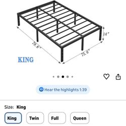 King Metal Bed Fram