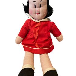 Vintage Antique Little Lulu Doll Cloth Doll Red Dress