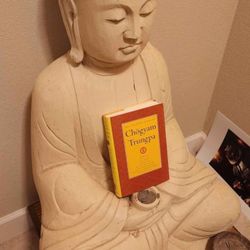 Large Old Buddha Statue In Lotus Position 