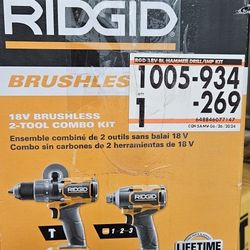 New RIDGID 18V drills kit