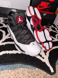 Air Jordan 6 rings ‘ Black/White/Gym Red- Excellent condition