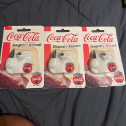 Coke ALWAYS Coca-Cola Polar Bear Fridge Magnet 1995 Vintage