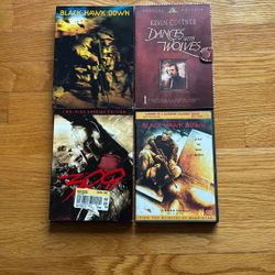 Black Hawk Down, Dances with Wolves, 300 DVD Special Editions