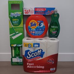 Swifer,tide,scott ,palmolive 