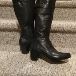 NEW Women's Size 8 Naturalizer Boots [Retail $210--$250] N5 Comfort, LEATHER, Wide Shaft Boot